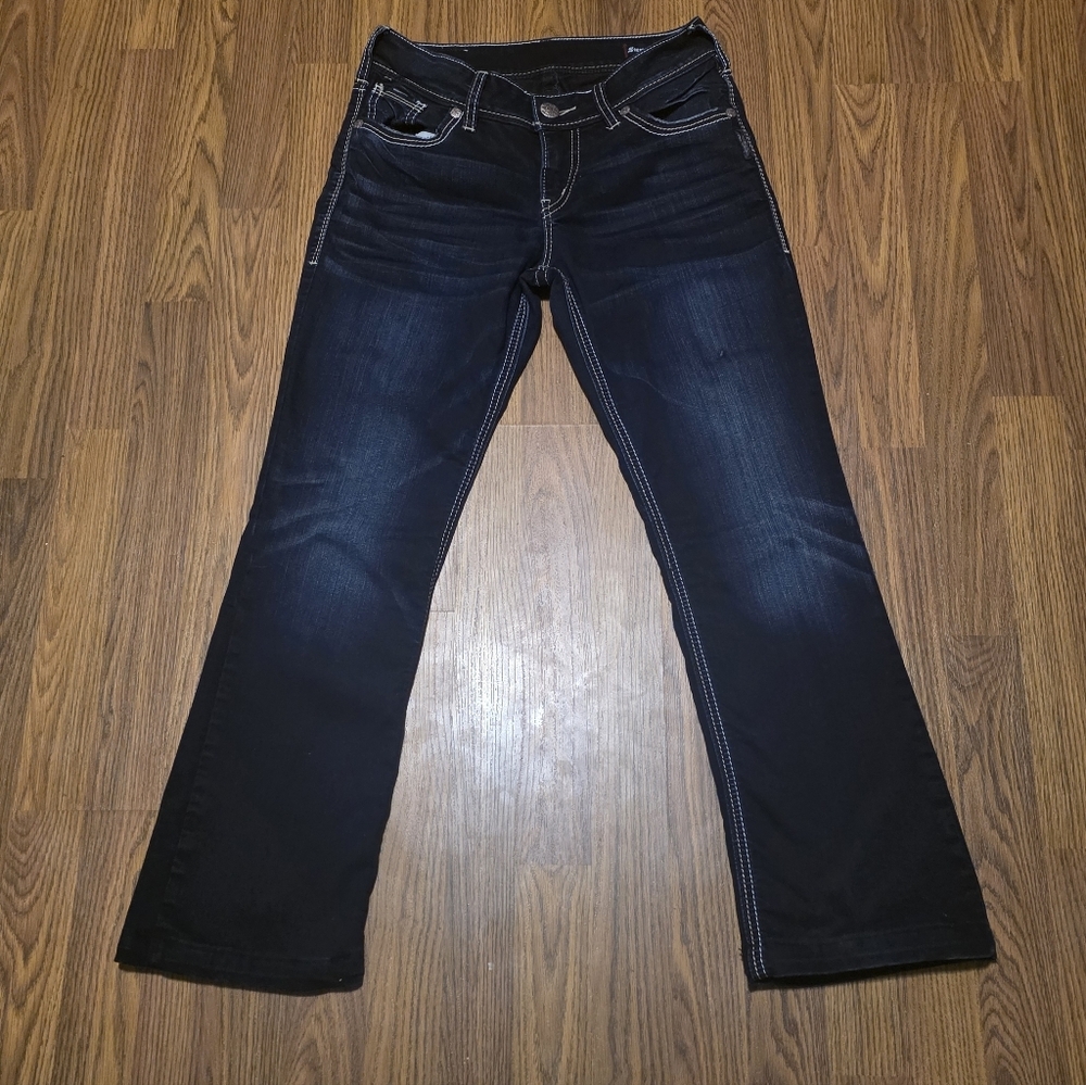 Silver Jeans Women's Dark Blue Denim Suki Mid-Slim Bootcut Jeans W29 L31 F9